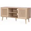 Meuble TV en cannage 120x39x56.5cm - Naturel   sweeek