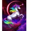 Figured'Art Peinture par Numéro Adulte Licorne colorée - Activité Manuelle Kit de Loisir Créatif DIY Numéro d'Art Complet - 40x50cm sans châssis en bois