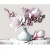 Figured'Art Peinture par Numéro Adulte Magnolia - Kit de Loisir Créatif DIY Numéro d'Art - 40x50cm sans châssis