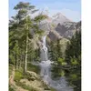 Figured'Art Peinture par Numéro Adulte Chute d'Eau en Montagne - Activité Manuelle Kit de Loisir Créatif DIY Numéro d'Art Complet - 40x50cm sans châssis en bois