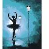 Figured'Art Peinture par Numéro Adulte Ballet sous les Réverbères - Activité Manuelle Kit de Loisir Créatif DIY Numéro d'Art Complet - 40x50cm sans châssis en bois