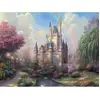 Figured'Art Peinture par Numéro Adulte Château et Arc en Ciel - Activité Manuelle Kit de Loisir Créatif DIY Numéro d'Art Complet - 40x50cm sans châssis en bois