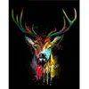 Figured'Art Peinture par Numéro Adulte Cerf en Couleur - Activité Manuelle Kit de Loisir Créatif DIY Numéro d'Art Complet - 40x50cm sans châssis en bois