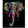Figured'Art Peinture par Numéro Adulte Peinture Elephant - Kit de Loisir Créatif DIY Numéro d'Art - 40x50cm sans châssis