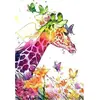 Broderie diamant : Girafe colorée - sans chassis en bois
