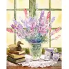 Figured'Art Peinture par Numéro Adulte avec Cadre Bouquet de Lupin - Activité Manuelle Kit de Loisir Créatif DIY Numéro d'Art Complet - 40x50cm toile tendue sur châssis