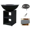 Planet Brasero Piatto Large Noir diam94 + Grille + Spatule + Housse