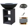 Planet Brasero Piatto Medium Noir diam84 + Grille + Spatule + Housse