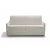 HOMIFAB Canapé convertible 3 places en tissu bouclé écru - Ouverture express - Couchage quotidien - Matelas HD 140 x 190 - Sienne