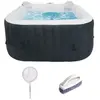 SUNSPA KIT TOUT INCLUS SPA et accessoires : spa gonflable carré 4 plac...