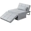 Concept-usine - Fauteuil pouf ottoman gris 3 en 1 ota