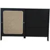 Concept Usine BALI - Buffet en bois noir et cannage
