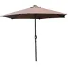 Parasol droit rond led diamètre 2,66 m chocolat AMALFI CONCEPT USINE
