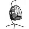 CONCEPT USINE Lima Noir - Fauteuil suspendu résine & Acier