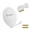 Parabole Satellite - CAHORS - SMC 80CM - LNB Quad - Fibre Composite - ...