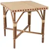 Kok Maison Table basse en rotin beige et liseré rouge