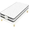 Leonis - Ensemble Matelas + Sommier Leon gris/blanc - 80x200 cm 80x200...