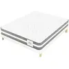 Leonis - Ensemble Matelas + Sommier Leon gris/blanc - 140x200 cm 140x2...