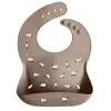 Zakuw Bavoir en silicone Minouche taupe