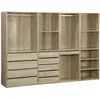 SWEEEK Kit dressing modulable avec 4 éléments. naturel. panneaux stratifiés TU
