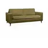 SWEEEK Canapé lit 3 places matelas 12cm en polyester et nylon vert olive