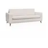 SWEEEK Canapé lit 3 places ivoire avec matelas 12cm d'épaisseur fabriqué en France