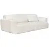 SWEEEK Canapé 3 places tissu bouclette 2 coussins déhoussables Wallas L 230 x P 98 x H 73cm