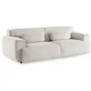 SWEEEK Canapé. Wallas. 3 places. tissu velours côtelé l 230 x p 98 x h 73cm Velours côtelé Grège
