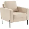 SWEEEK Fauteuil en velours côtelé beige