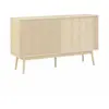 SWEEEK Buffet décor bois naturel 2 portes + 2 étagères