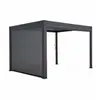 SWEEEK Pergola Bioclimatique gris anthracite   Triomphe   300x400cm. aluminium. à lames orientables + store 300cm
