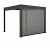 SWEEEK Pergola Bioclimatique gris anthracite   Triomphe   300x400cm. aluminium. à lames orientables + store 400cm