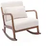 SWEEEK Rocking chair à bouclettes blanches
