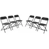 SWEEEK Chaises de réception pliantes   fiesta   6 chaises d'appoint en plastique gris foncé et métal