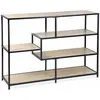 SWEEEK Etagère bibliothèque industrielle métal et effet bois 5 niveaux Loft