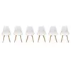 SWEEEK Lot de 6 chaises scandinaves pieds bois de hêtre chaises 1 place blancs