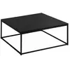 SWEEEK Table basse. Industrielle. structure métal noir. l 80 x l 80 x h 36cm