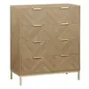 SWEEEK Commode Budapest. quatre tiroirs. décor chevrons l 80 x l 40 x h 95cm