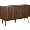 Buffet de rangement - SWEEEK - Linear - Bois foncé - 2 portes - 2 étagères