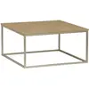 SWEEEK Table basse Budapest décor chevrons structure métal L 80 x l 80 x H 40cm