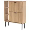 Nordlys Meuble Entrée a Chaussures Bois 2 Tiroirs Marron