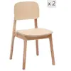 Nordlys Lot de 2 Chaises de Salle a Manger Scandinave en Bois