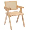 Nordlys Fauteuil de Salle a Manger Scandinave en Bois Massif Marron