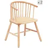 Nordlys Lot de 2 Chaises de Salle a Manger Scandinave en rotin BOGOTA