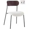 3S. x Home Nordlys - Lot de 2 Chaises de Salle a Manger Industrielles Metal blanc