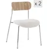 3S. x Home Nordlys - Lot de 2 Chaises de Salle a Manger Industrielles Metal Bois