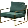 Nordlys Fauteuil de Salon Design Vert Pieds Metal