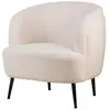 Nordlys Fauteuil de salon design scandinave et pieds métal blanc