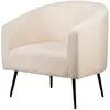 Nordlys Fauteuil de salon design scandinave pieds métal beige