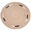Tapis rond en jute naturelle tissé marron 180 x 180 cm